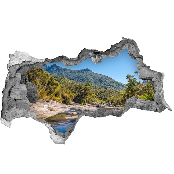 Nálepka fototapeta 3D na stenu Rieka v lese