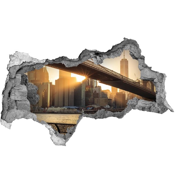 Fototapeta diera na stenu 3D Most v zapadajúcom slnku