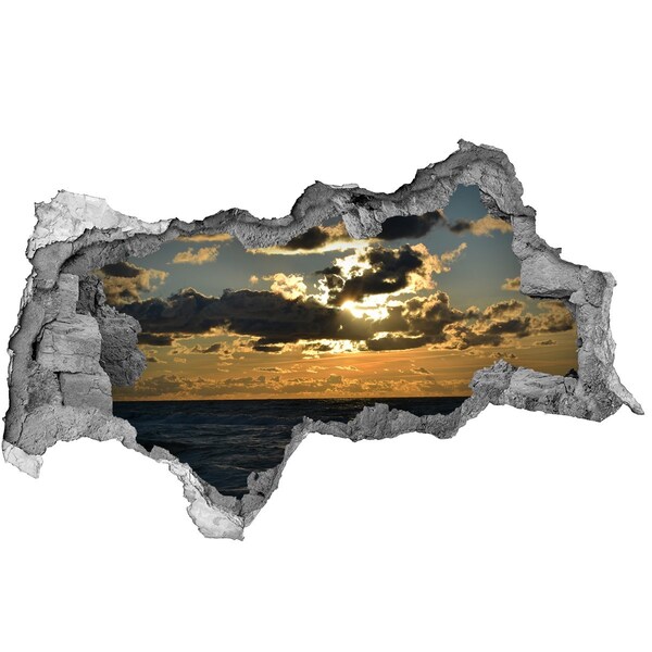 Nálepka fototapeta 3D Západ slnka nad morom