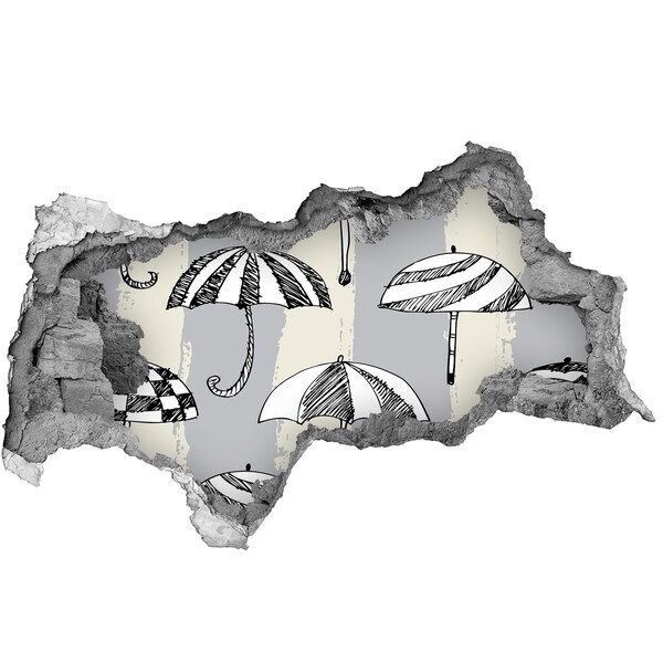 Fotoobraz diera na stenu nálepka Očarujúce slnečníky na pláži