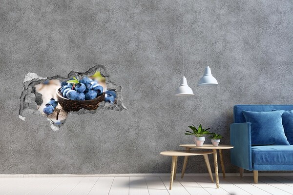 Nálepka fototapeta 3D výhľad Bobule v drevenej miske