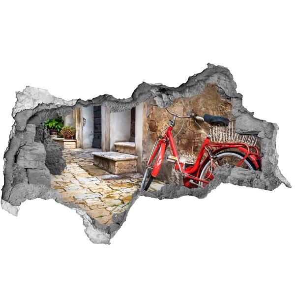 Diera 3D foto tapeta nálepka Red bike