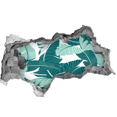 Nálepka fototapeta 3D na stenu Tropická oáza v zničenej stene