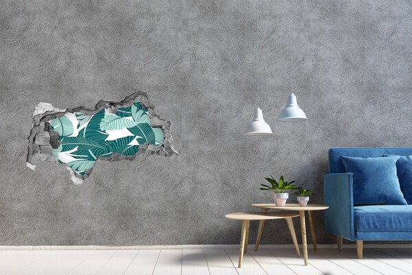 Nálepka fototapeta 3D na stenu Tropická oáza v zničenej stene