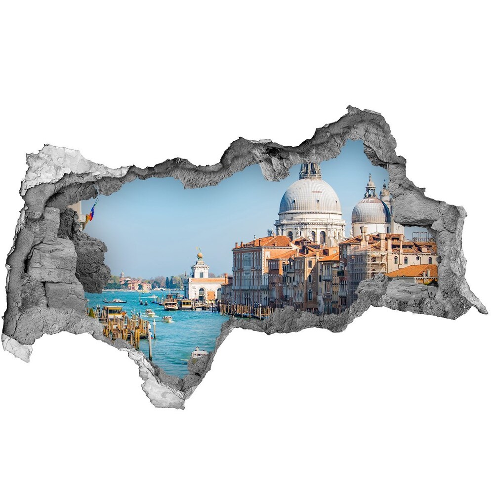Nálepka 3D diera na stenu Venice italy