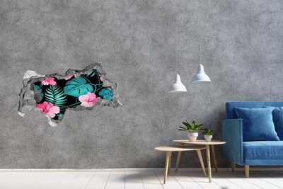 Nálepka fototapeta 3D na stenu Tropické kvety