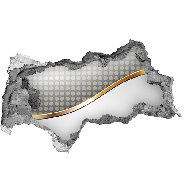 Nálepka 3D diera na stenu Rozbitá zrkadlová stena