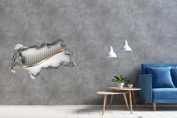 Nálepka 3D diera na stenu Rozbitá zrkadlová stena