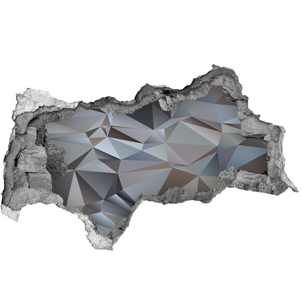 Samolepiaca diera nálepka Kamenná diera s geometrickými tvarmi