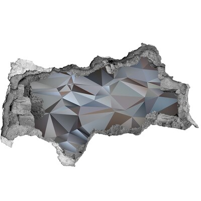 Samolepiaca diera nálepka Kamenná diera s geometrickými tvarmi