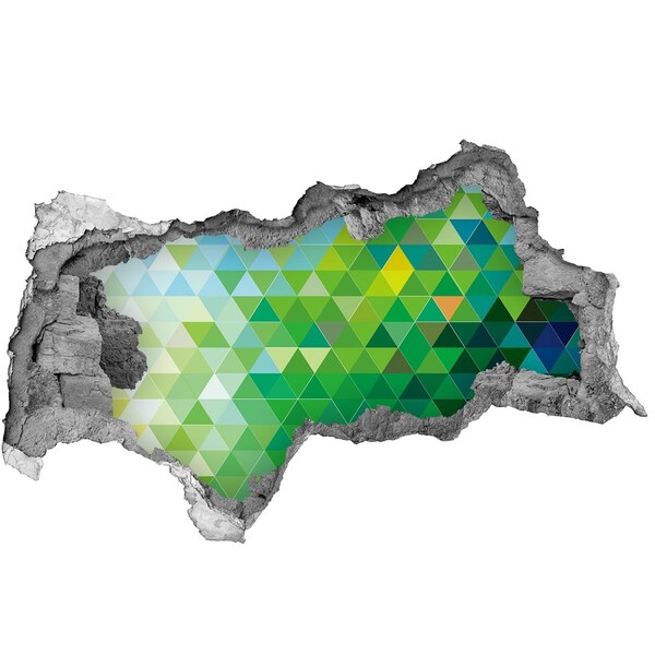 Samolepiaca diera na stenu Zelená krajina v diere v stene