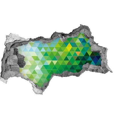 Samolepiaca diera na stenu Zelená krajina v diere v stene