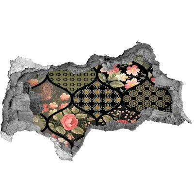Fototapeta diera na stenu 3D Kvetinový vzor