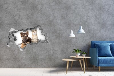 Fototapeta diera na stenu 3D Priatelia zo záhrady