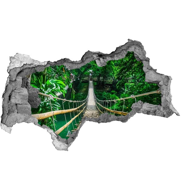 Fototapeta diera na stenu 3D Most v džungli