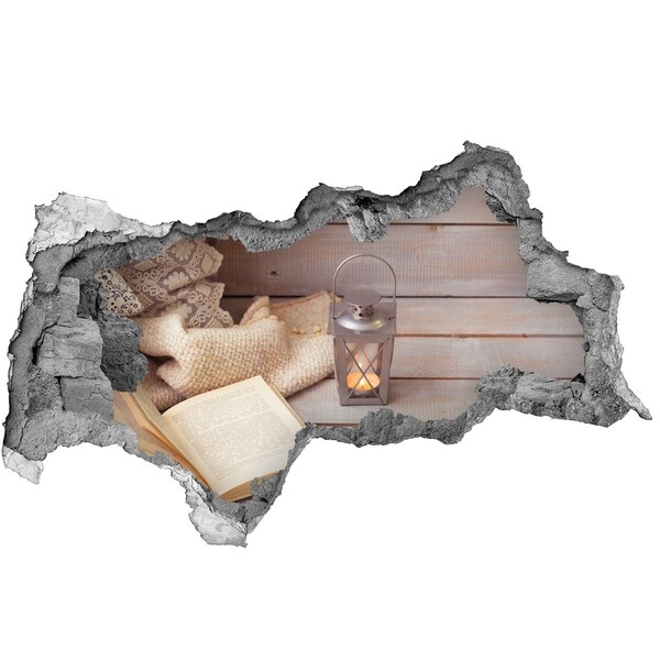 Fototapeta diera na stenu 3D Relaxovať s knihou