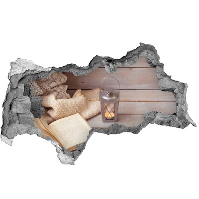 Fototapeta diera na stenu 3D Útulný kútik s lampášom