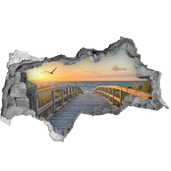 Fototapeta diera na stenu 3D Cesta k pláži