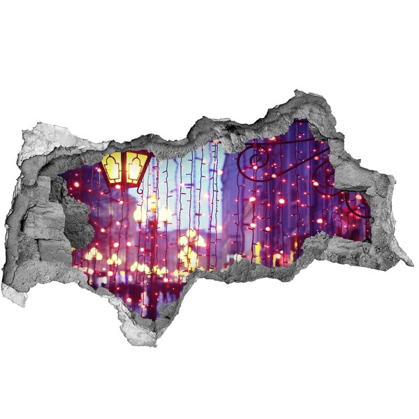 Foto fotografie diera na stenu Vianočné osvetlenie v meste