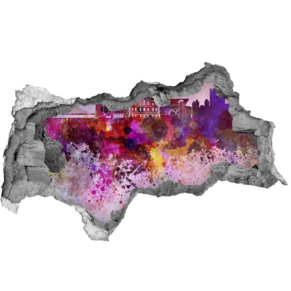 Samolepiaca diera nálepka Farebný pohľad na mesto