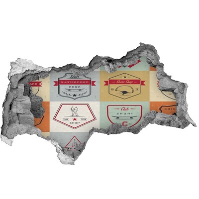 Fototapeta diera na stenu 3D Skatepark v meste