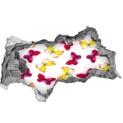 Fototapeta diera na stenu 3D Motýle v kvetinovej záhrade