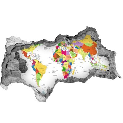 Fototapeta diera na stenu Mapa sveta