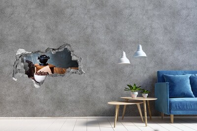 Fototapeta diera na stenu Káva v domácej kaviarni
