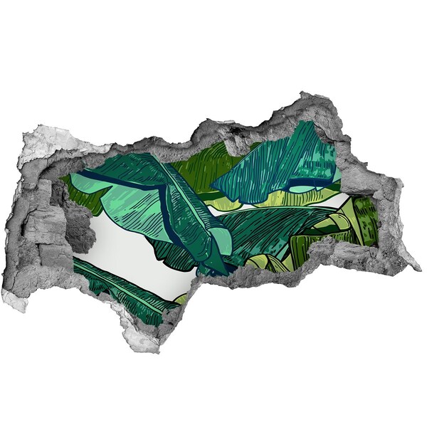 Fototapeta diera na stenu 3D Tropická záhrada s banánovými listami