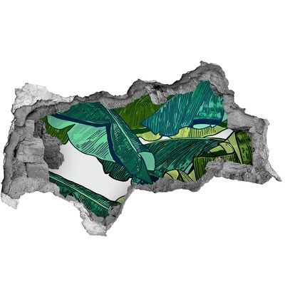 Fototapeta diera na stenu 3D Tropická záhrada s banánovými listami