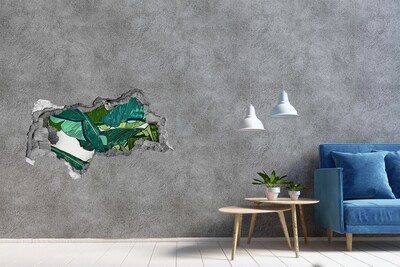 Fototapeta diera na stenu 3D Tropická záhrada s banánovými listami