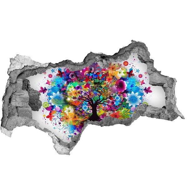 Samolepiaca nálepka betón Farebný strom