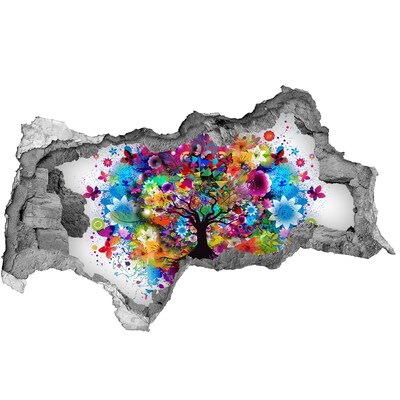 Samolepiaca nálepka betón Farebný strom života