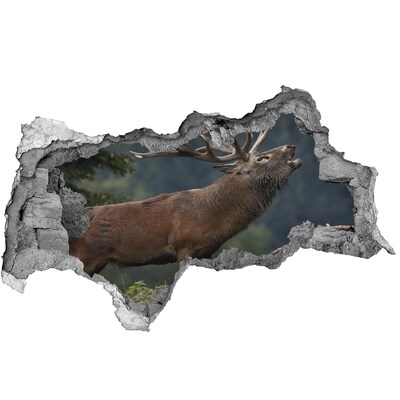 Nálepka fototapeta 3D výhľad Jeleň na kopci