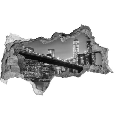 Nálepka 3D diera na stenu Newyorský most