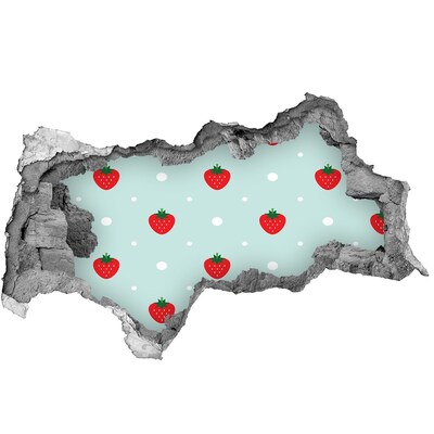 Diera 3D fototapeta nálepka Ikony jahody