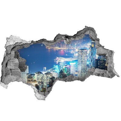 Samolepiaca diera na stenu Pohľad na mesto v noci