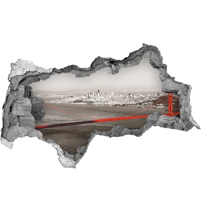 Samolepiaca nálepka Pohľad na San Francisco s mostom Golden Gate