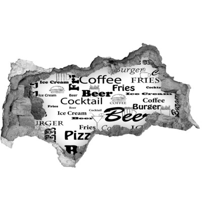 Samolepiaca diera na stenu Kulinársky chaos