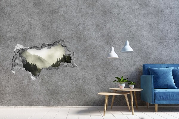 Samolepiaca nálepka Horská krajina v oblakoch