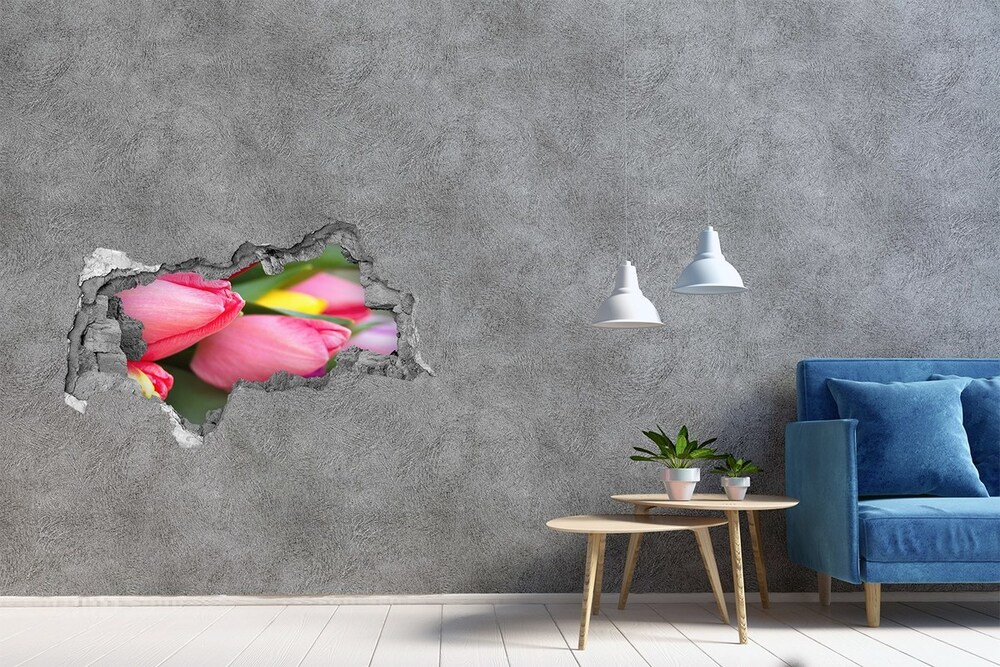Samolepiaca diera na stenu Farebné tulipány