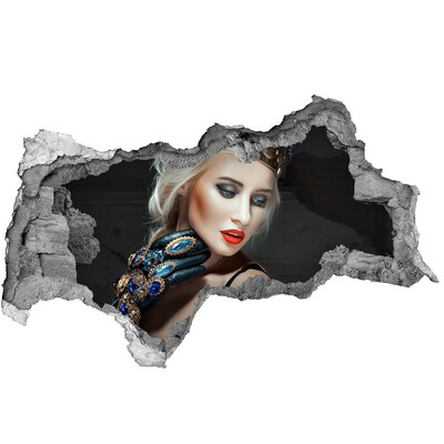 Nálepka 3D diera na stenu Princezná v ruinách