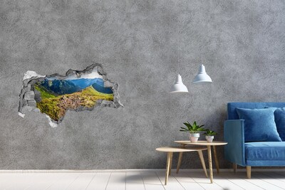 Samolepiaca diera na stenu Horské panorama
