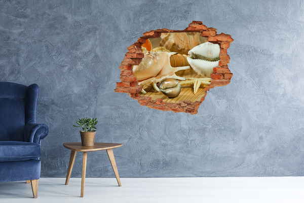 Nálepka 3D diera na stenu Morské poklady