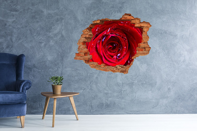 Samolepiaca diera na stenu Kvet ruže