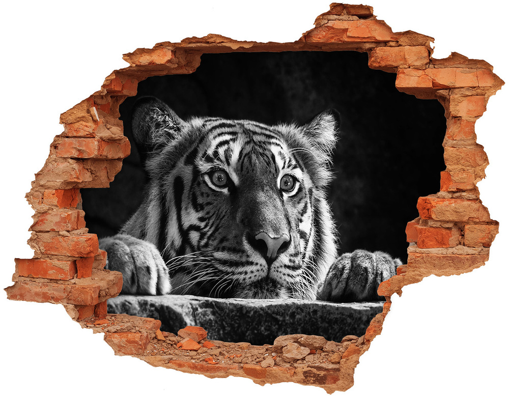 Nálepka 3D diera samolepiaca Tiger