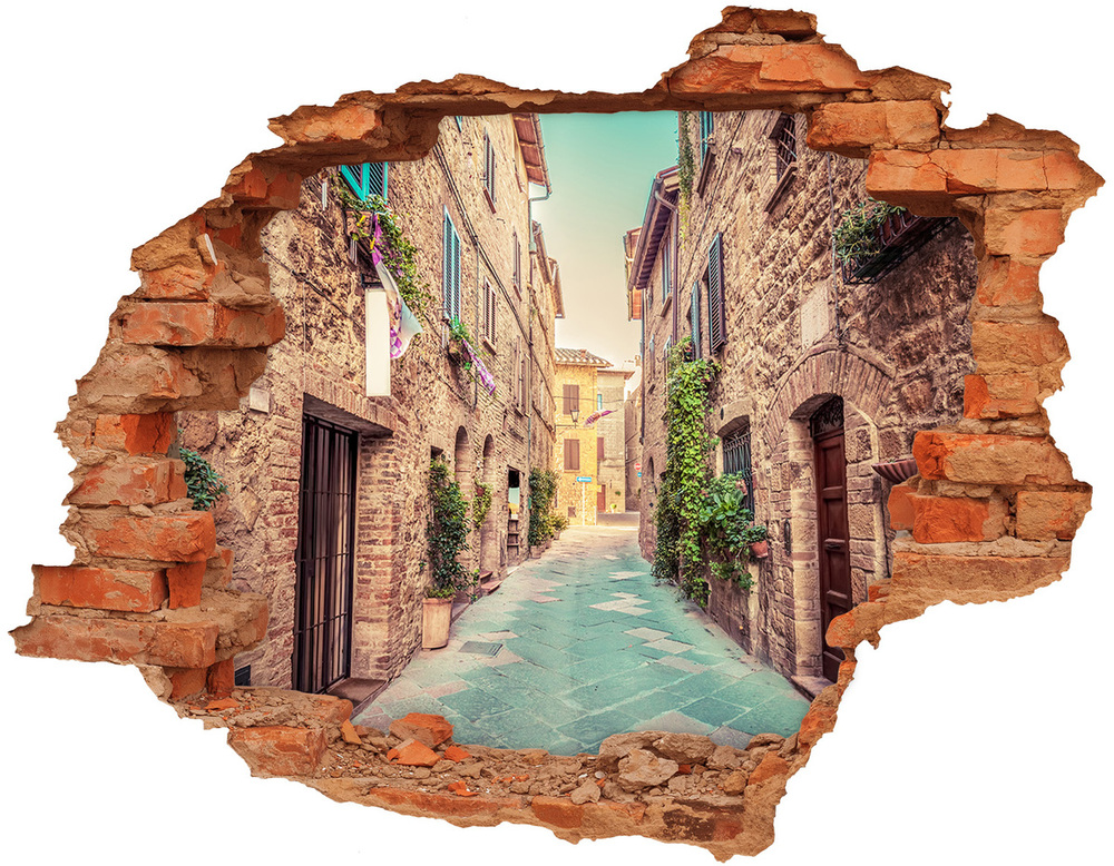 Diera 3D fototapeta na stenu Talianskej ulice