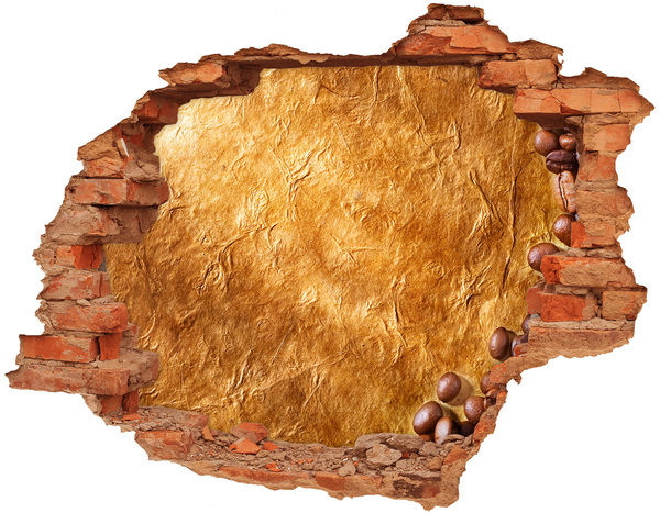 Nálepka fototapeta 3D Zlatá diera v stene