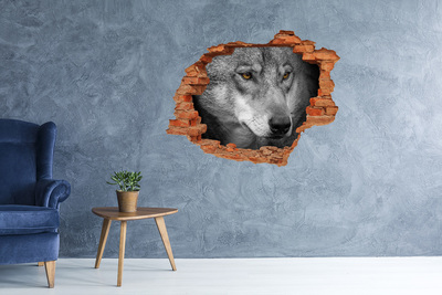Nálepka 3D diera samolepiaca Vlk