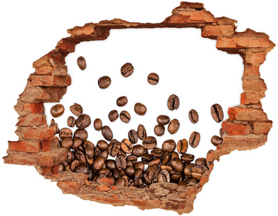 Fototapeta diera na stenu Kávové zrná